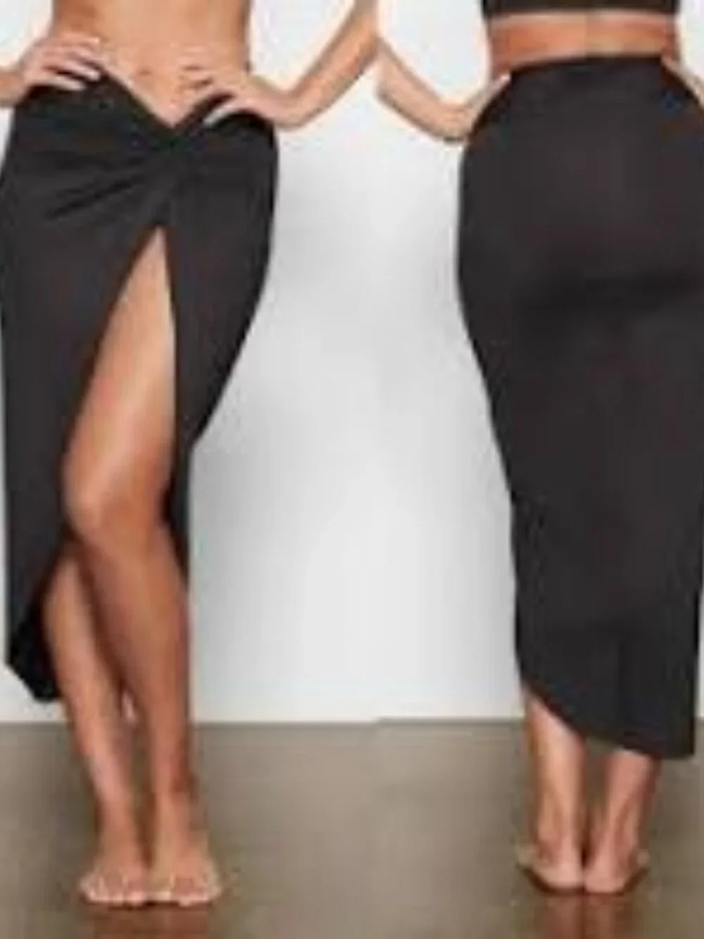 SKIMS Signature Swim Sarong Skirt - Onyx - 2X